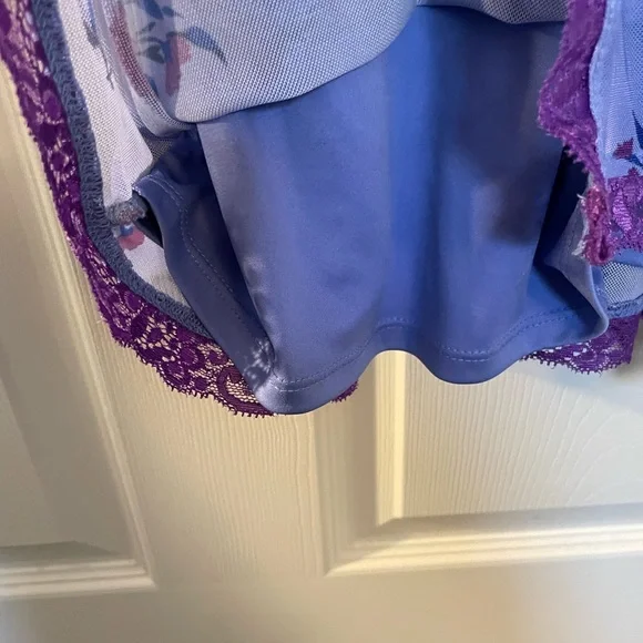 Blue and purple floral lace slip dress by Wild Fable - Picture 6 of 6